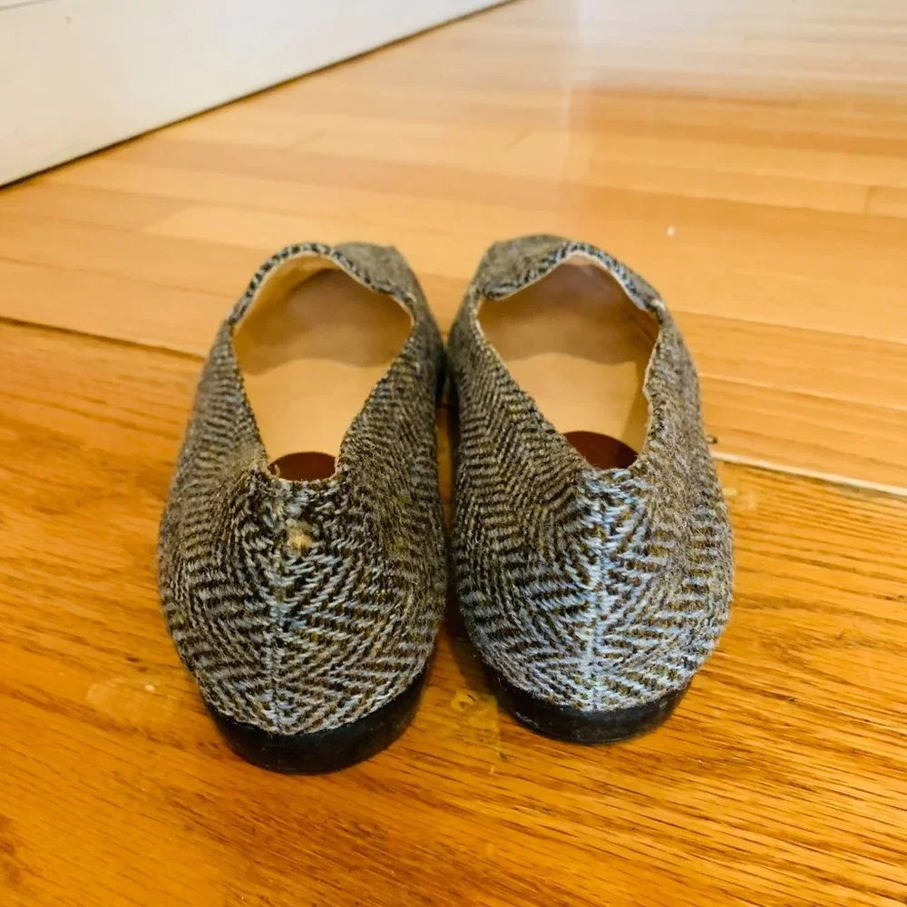Cole Haan Collection Womens Tweed Loafer Size 9 Blue Brown Made in Italy - Picture 13 of 15